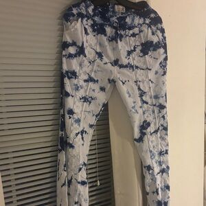 Blue Tie-Dye Women's Pants